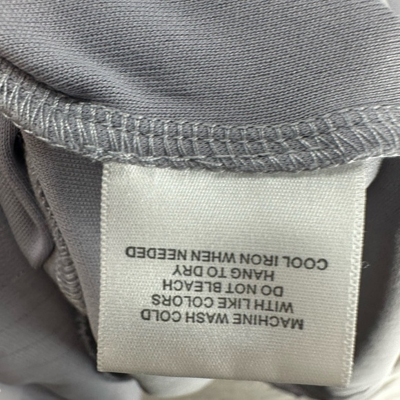 Modcloth Gray Silver Metallic Stripe Dress High Neck Keyhole Pocket Plus Size 4X - Picture 11 of 12